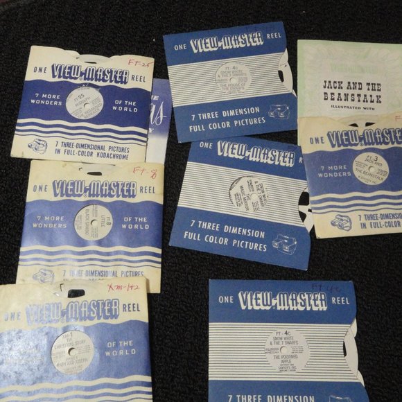VTG lot 7 View Master reals, Christmas,jack and bean stock~EUC~Collectable - Picture 1 of 5
